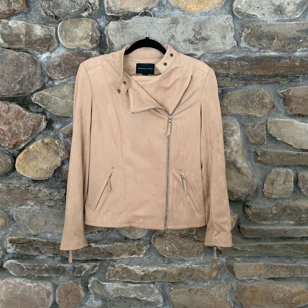 Adrienne Vittadini tan suede jacket
